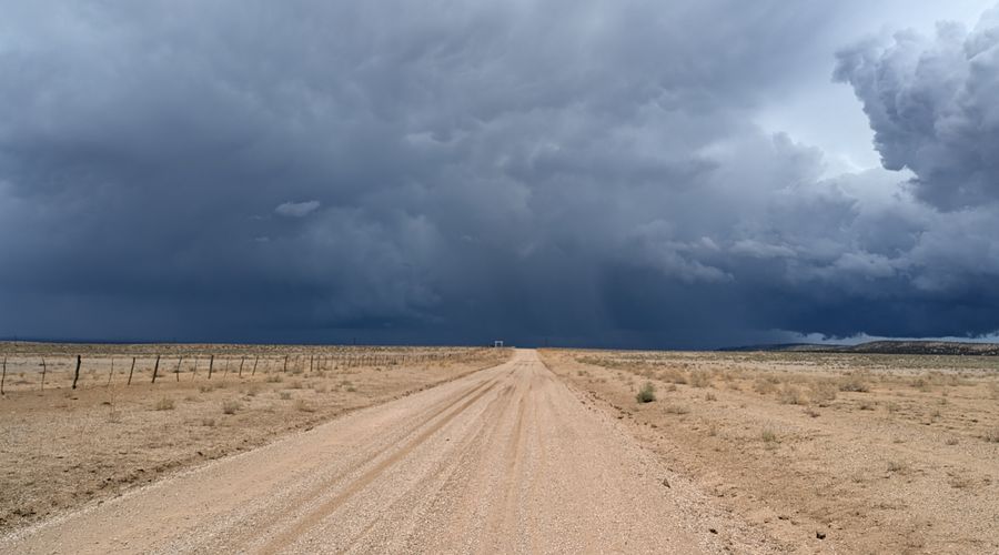 Impending storm in New Mexico, Randy Fay's bikepacking trip